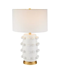 Hudson & Canal Farrington 25.5" Ceramic Table Lamp with Fabric Shade