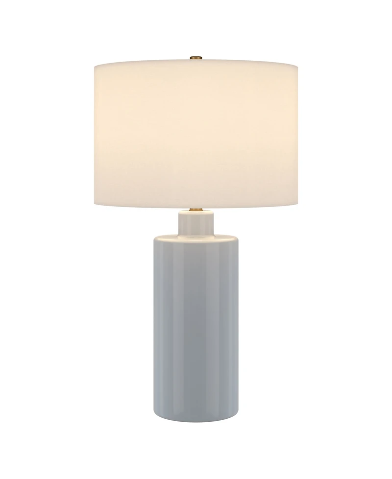 Hudson & Canal Selina 25" Ceramic Table Lamp with Fabric Shade