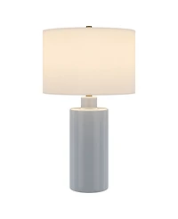 Hudson & Canal Selina 25" Ceramic Table Lamp with Fabric Shade