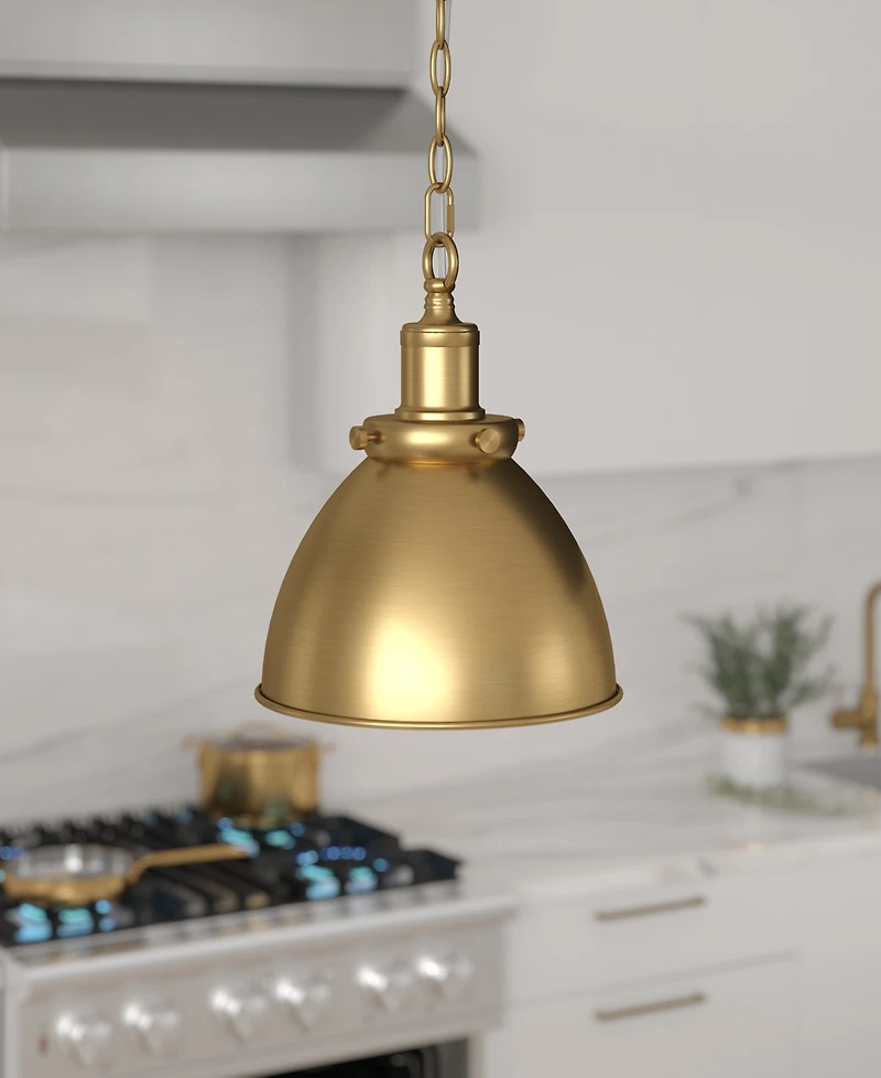 Hudson & Canal Elodie 8" Metal Pendant with Shade