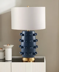 Hudson & Canal Farrington 25.5" Ceramic Table Lamp with Fabric Shade