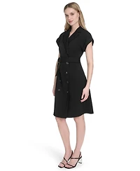 Calvin Klein Women's Button-Front A-Line Dress