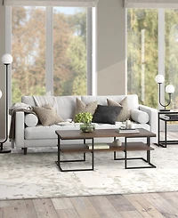 Hudson & Canal Dufrene 28" Metal 2-Light Table Lamp with Glass Shades