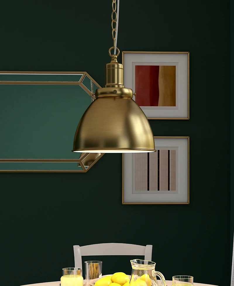 Hudson & Canal Elodie 12" Metal Pendant with Shade