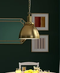 Hudson & Canal Elodie 12" Metal Pendant with Shade