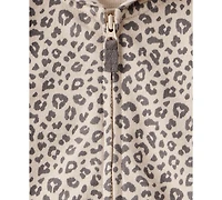 Carter's Baby Girls Cat Leopard-Print Cotton Long-Sleeve Hooded Jumpsuit