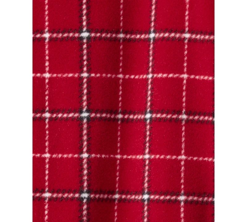 Carter's Baby Boys Plaid-Print Fleece Loose-Fit 1-Piece Footed Pajamas