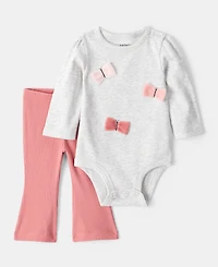 Carter's Baby Girls Butterfly Long-Sleeve Bodysuit & Pants, 2 Piece Set