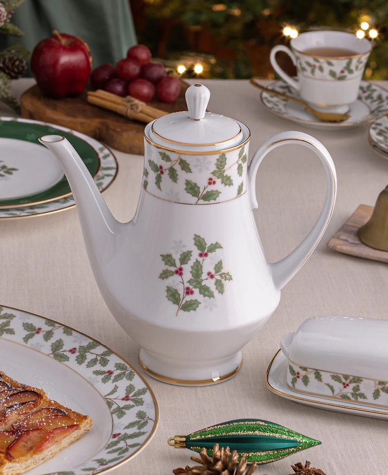 Noritake Holly & Berry Gold Coffee Server
