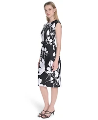 Calvin Klein Women's Short-Sleeve Scuba Midi Dress