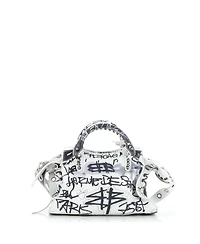 Pre-Owned Balenciaga Xs Neo Cagole Graffiti City Bag Leather