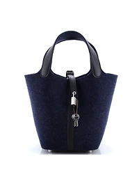 Pre-Owned Hermes Pm Picotin Lock Bag Felt with Leather