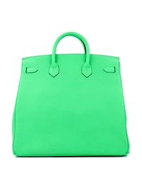 Pre-Owned Hermes Hac 40 Handbag Green Togo with Palladium Hardware