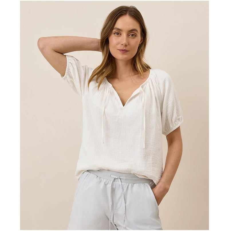 Pact Organic Cotton Coastal Double Gauze Boho Popover