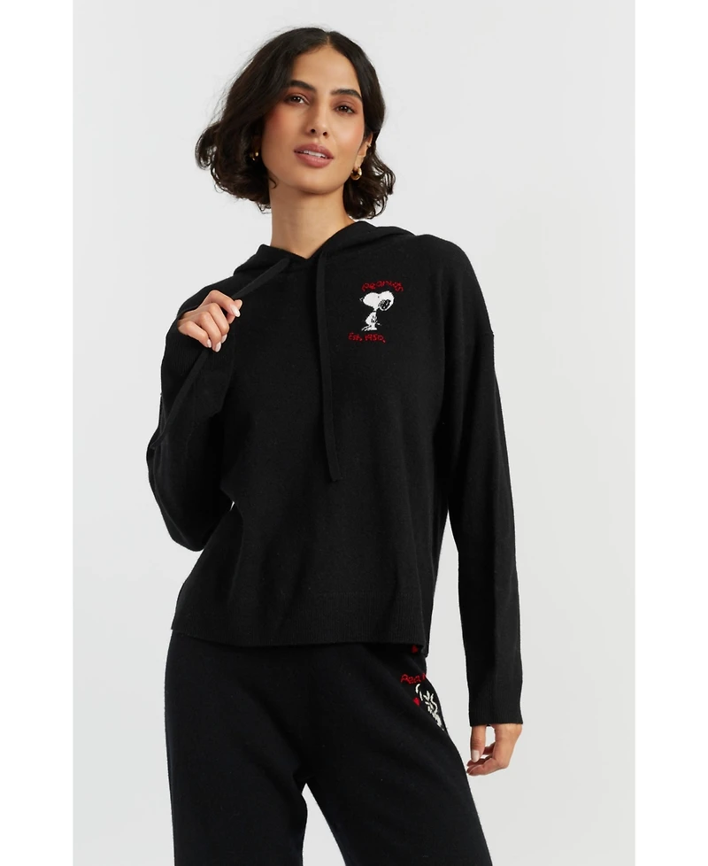 Chinti & Parker Women's Wool Cashmere Peanuts Originals Hoodie