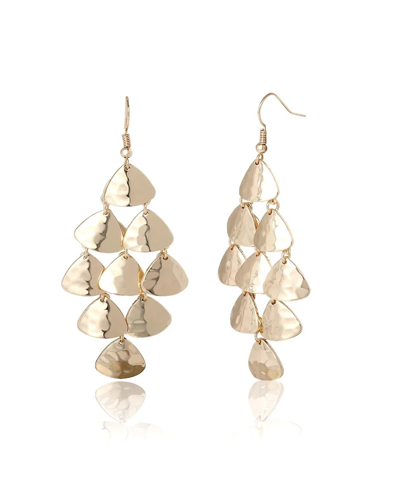 BCBGeneration Layered Triangle Drop Earrings