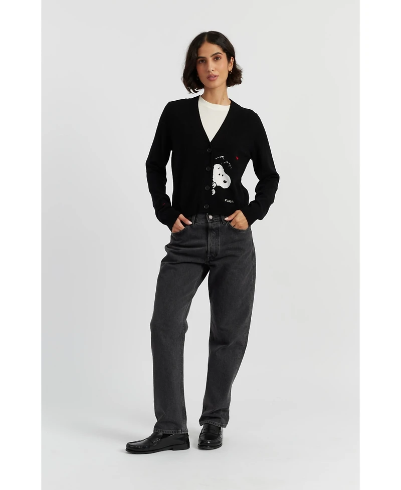 Chinti & Parker Women's Wool Cashmere Snoopy Peek Cardigan