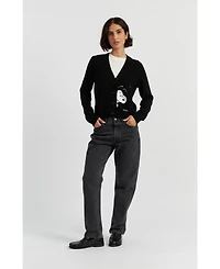 Chinti & Parker Women's Wool Cashmere Snoopy Peek Cardigan