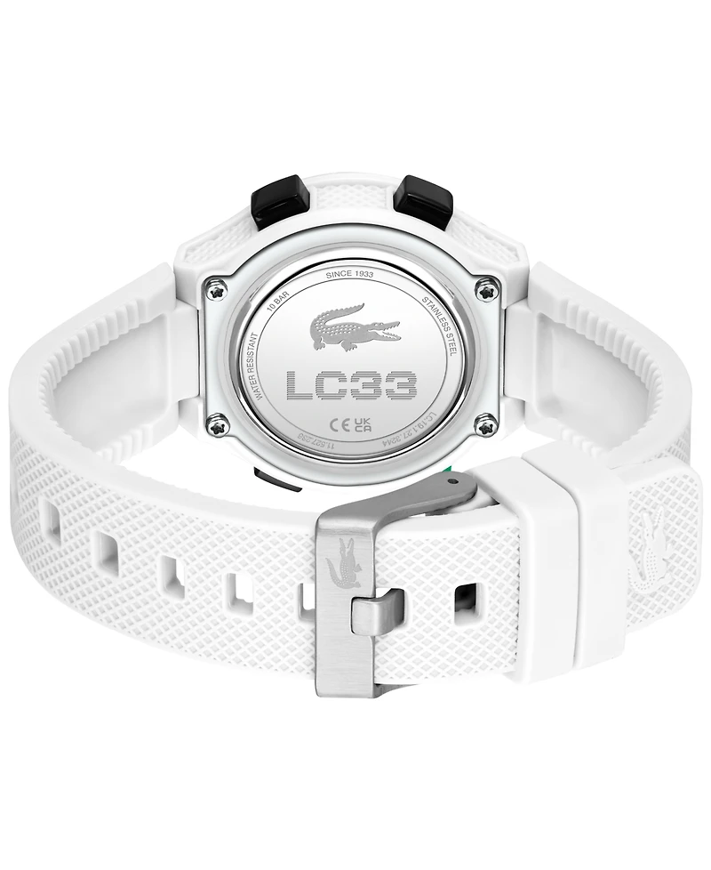 Lacoste Kid's LC33 White Silicone Strap Watch, 32.6mm