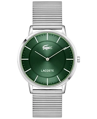 Lacoste Men's Crocorigin Silver Tone Stainless Steel Bracelet Watch, 40.5mm