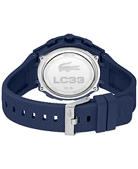 Lacoste Men's LC33 Midnight Navy Silicone Strap Watch, 44.8mm
