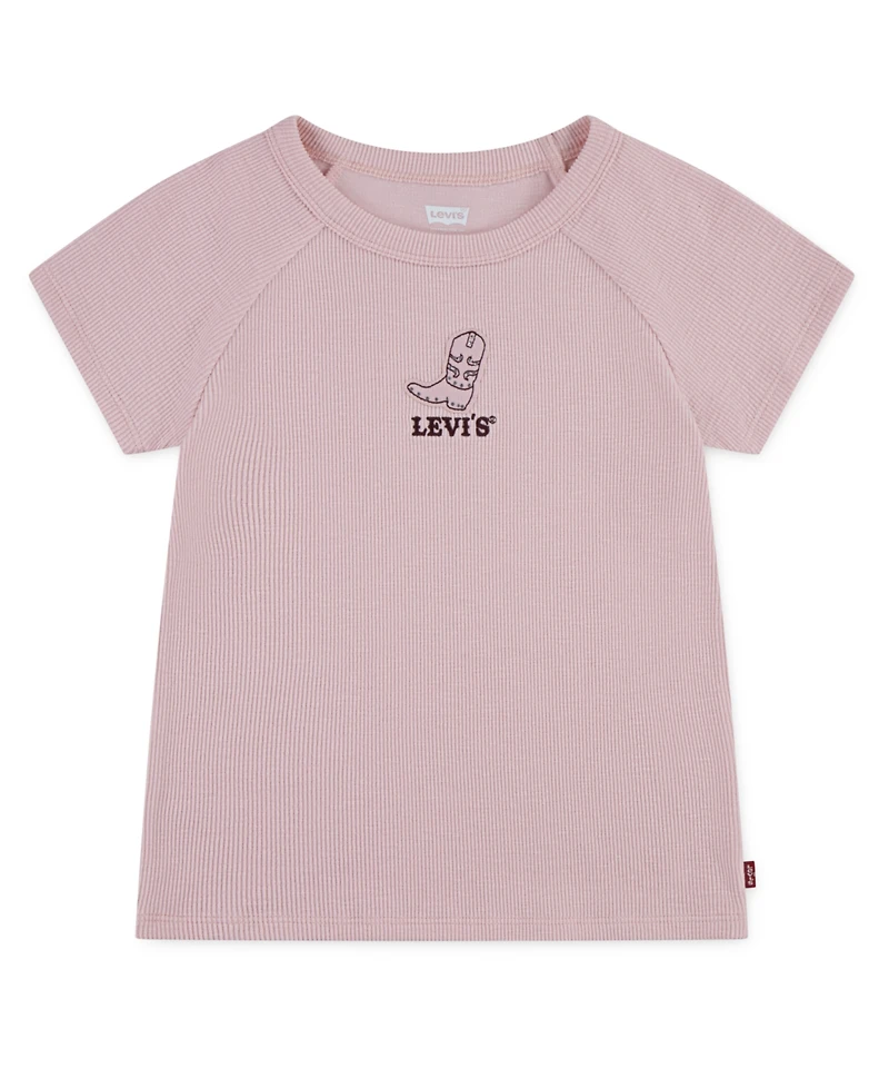 Levi's Big Girls Boot Applique Raglan Top