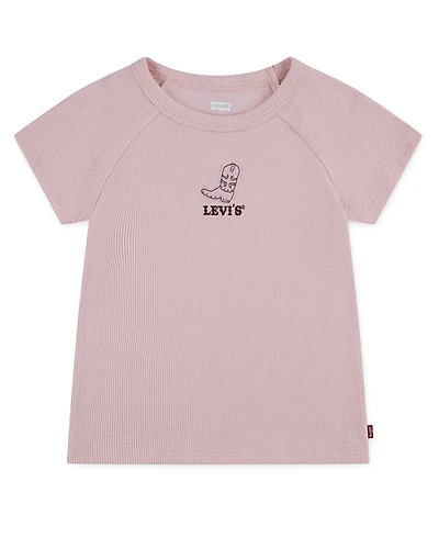 Levi's Big Girls Boot Applique Raglan Top