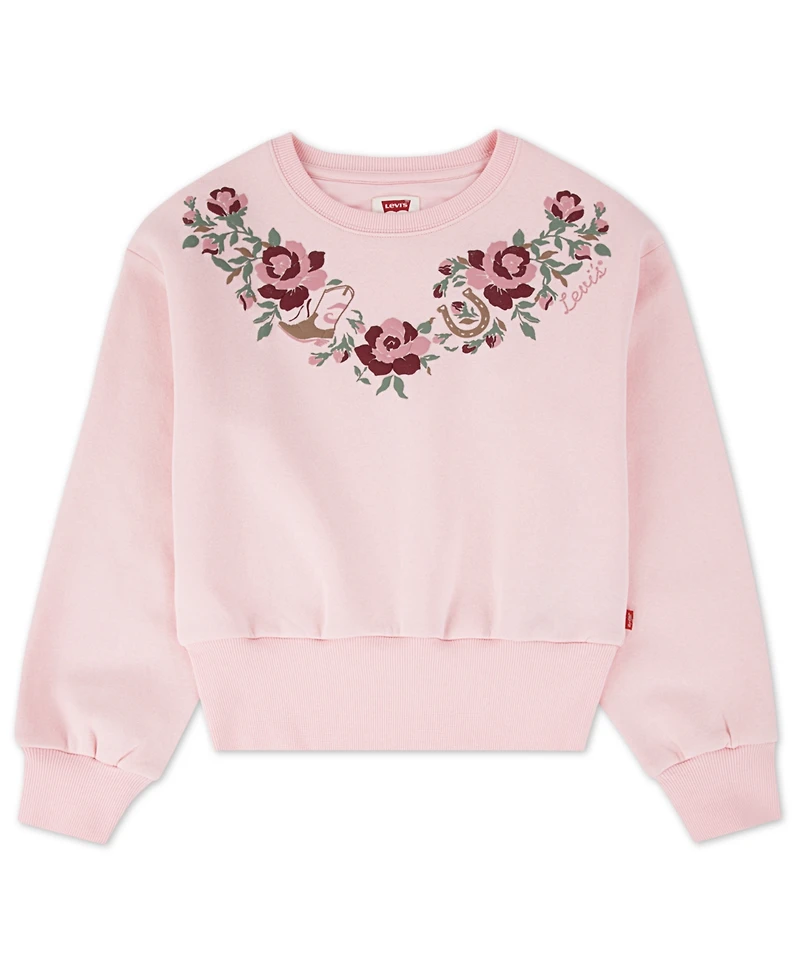 Levi's Big Girls Meet and Greet Western Crewneck Sweatshirt