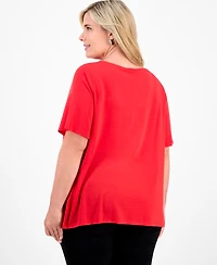 Jm Collection Plus Cowlneck Top, Macy's Exclusive