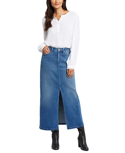 Nydj Petite High Rise Long Skirt