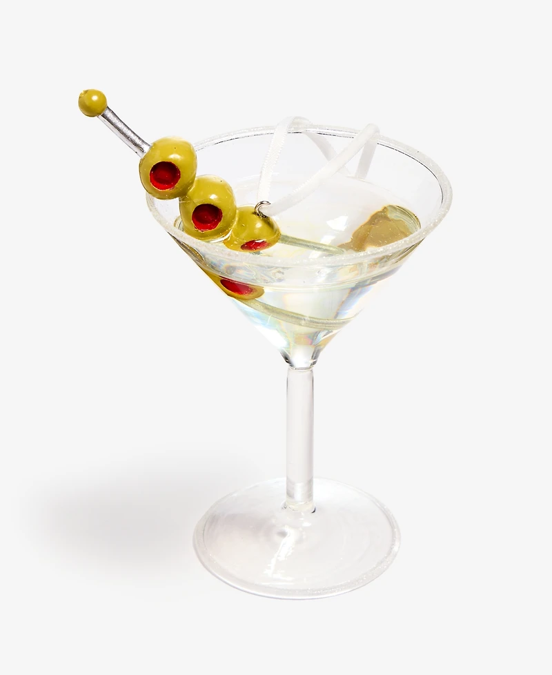 Holiday Lane Spirits Glass Martini Ornament, Macy's Exclusive