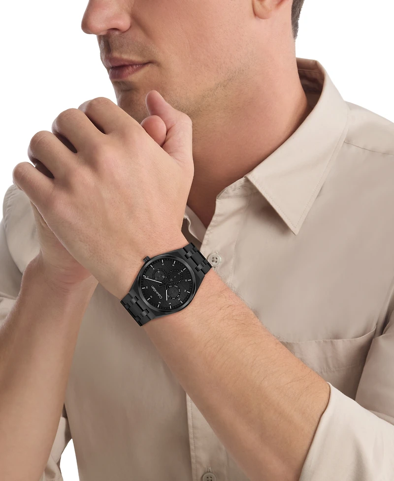 Calvin Klein Men's Ck Motion Black Ip Stainless Steel Bracelet Watch 39mm