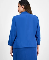 Kasper Plus Cuffed Kiss-Front Blazer