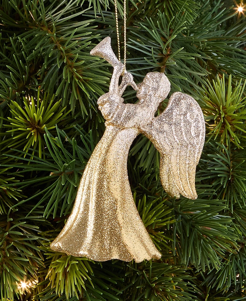 Holiday Lane Blessed Glittered Angel Ornament, Macy's Exclusive