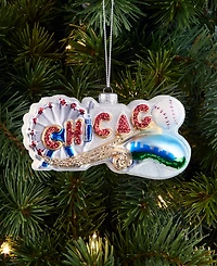 Holiday Lane Chicago Icons Glittered Glass Ornament, Exclusively at Macy's