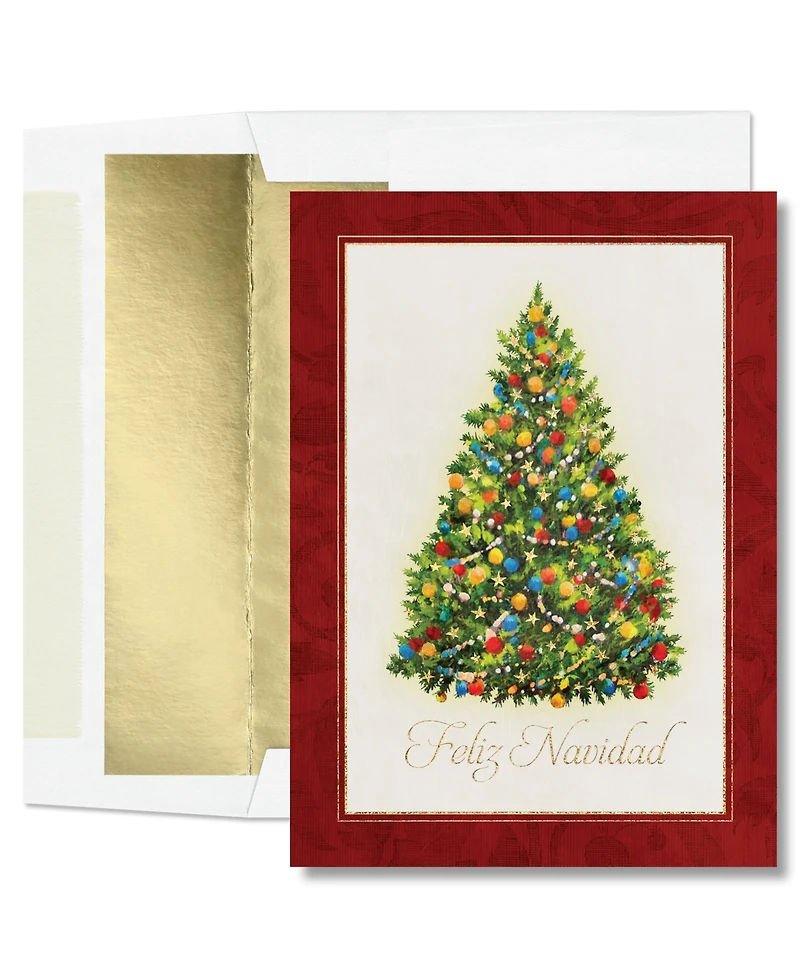 Masterpiece Studios Traditional Tree Spanish Holiday Boxed Cards