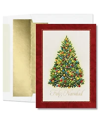 Masterpiece Studios Traditional Tree Spanish Holiday Boxed Cards