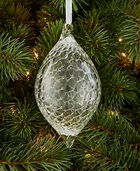 Holiday Lane Iced Delight Glass Drop Ornament, Macy's Exclusive