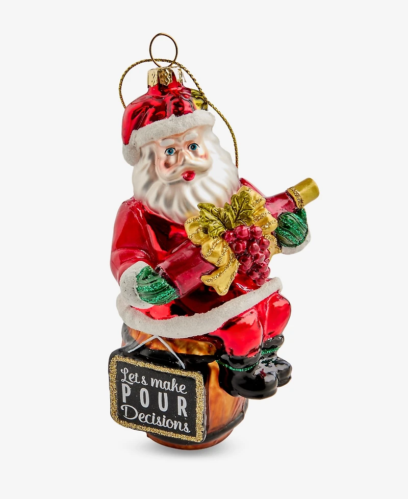 Holiday Lane Spirits Santa With Wine Ornament, Macy's Exclusive