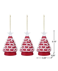 Mr. Christmas Nostalgic Tree Ornaments with Lights, Set of 3
