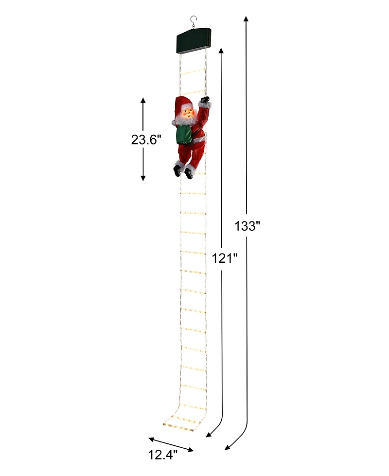 Mr. Christmas Super Climbing Outdoor Rope Ladder Climbing Santa