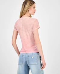 Guess Women's Roses Graphic-Print T-Shirt