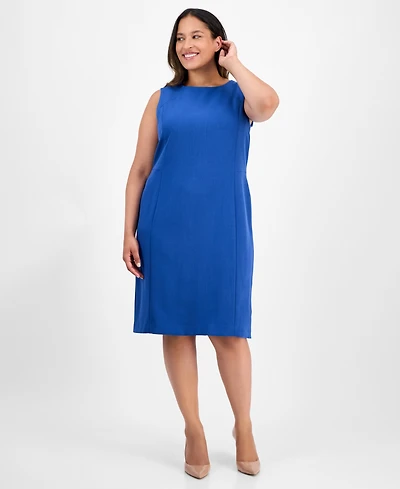 Kasper Plus Stretch Crepe Sheath Dress
