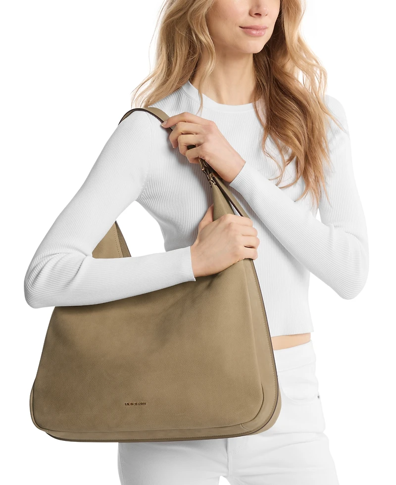 Michael Kors Nolita Large Nubuck Hobo Shoulder Bag