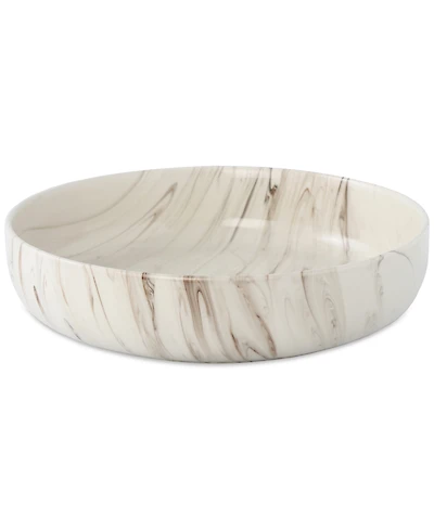 Lorren Home Trends Shiny Marble Pattern Serving Bowl, 96-oz.