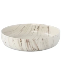 Lorren Home Trends Shiny Marble Pattern Serving Bowl, 96-oz.