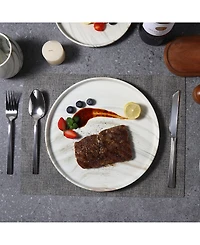 Lorren Home Trends Matte Marble Look 12-Pc. Dinnerware Set, Service for 4