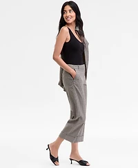 Anne Klein Women's Cropped Houndstooth Pants
