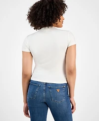 Guess Women's Licia Short-Sleeve Mock-Neck Top