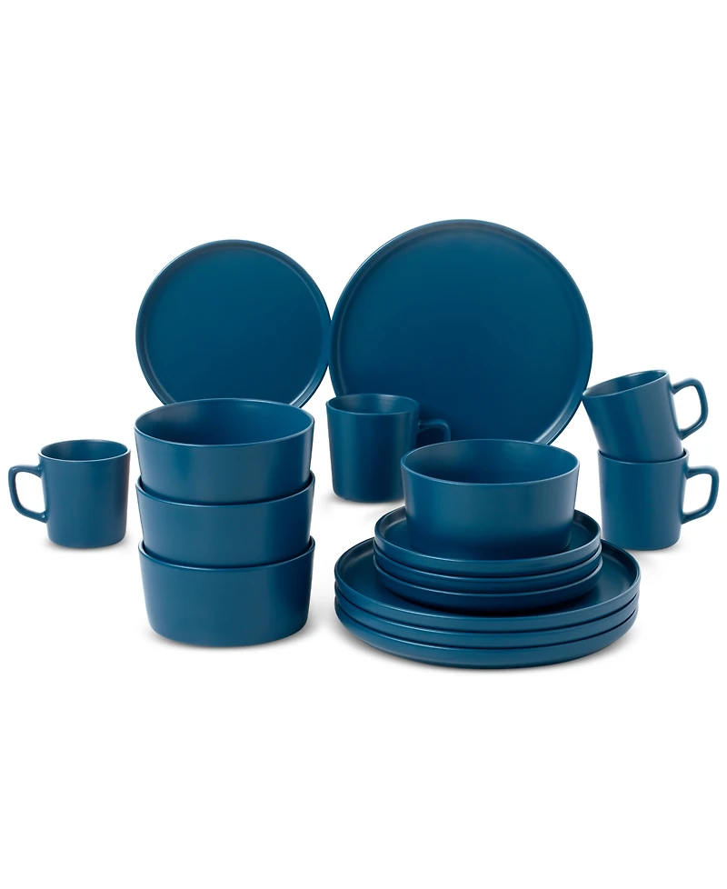 Lorren Home Trends Blue 16-Pc. Dinnerware Set, Service for 4